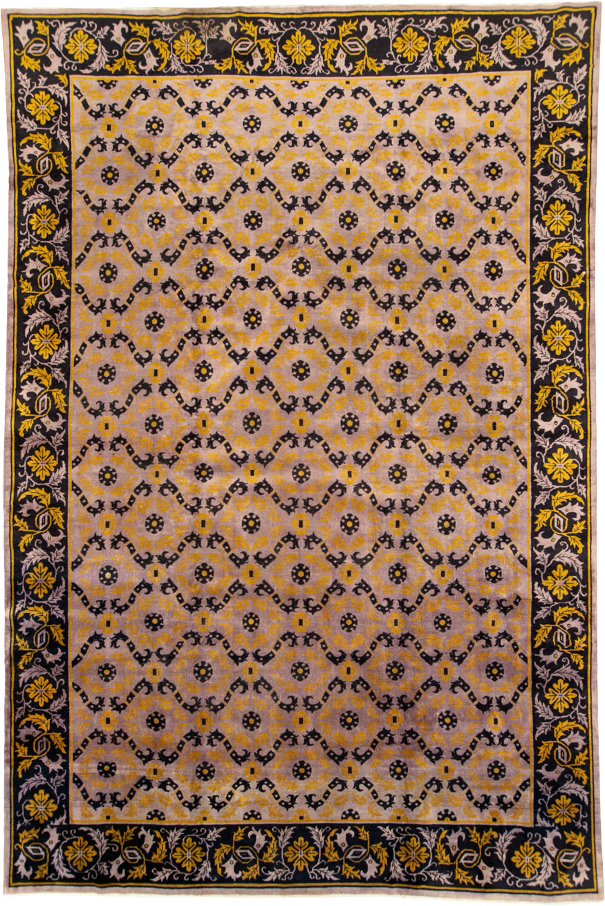Vintage Chinese Art Deco Carpet, No.25716 - Staging