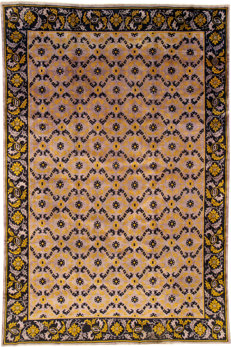 Vintage Chinese Art Deco Carpet, No.25716 - Staging