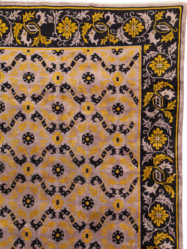 Vintage Chinese Art Deco Carpet, No.25716 - Staging