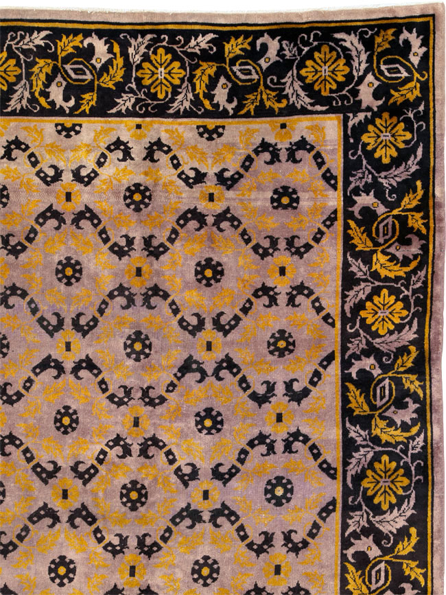 Vintage Chinese Art Deco Carpet, No.25716 - Staging