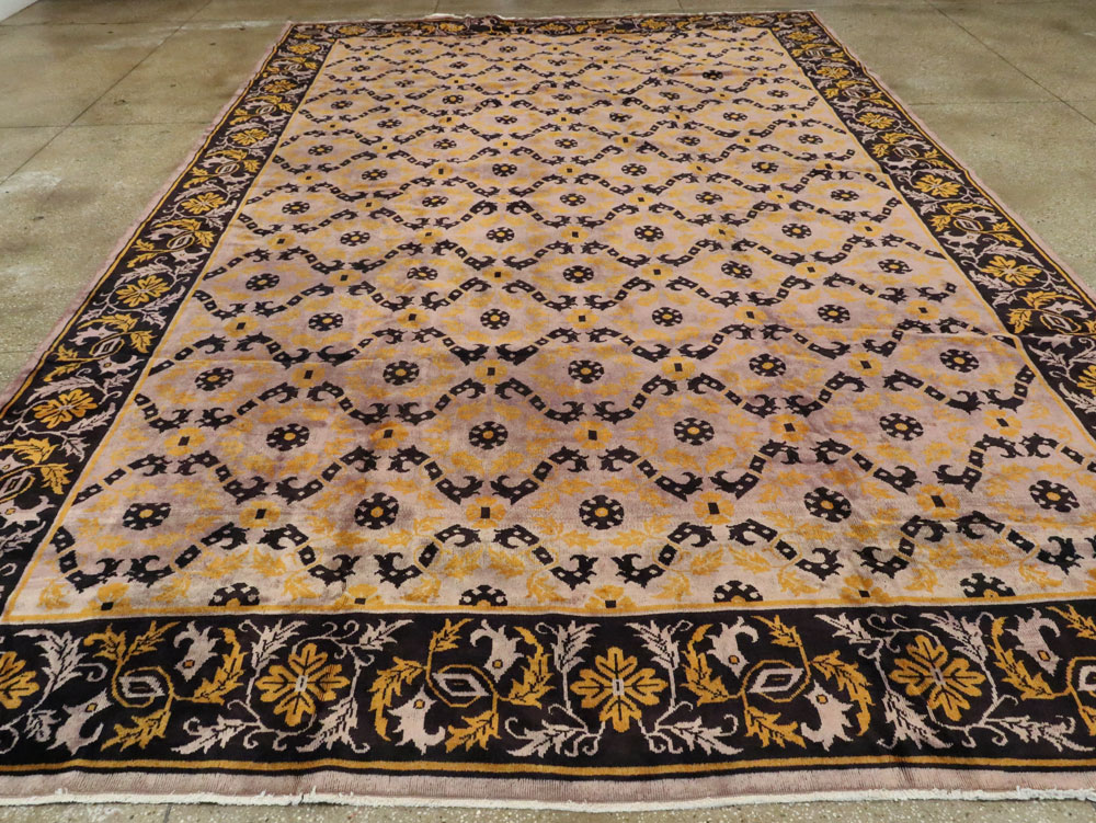 Vintage Chinese Art Deco Carpet, No.25716 - Staging