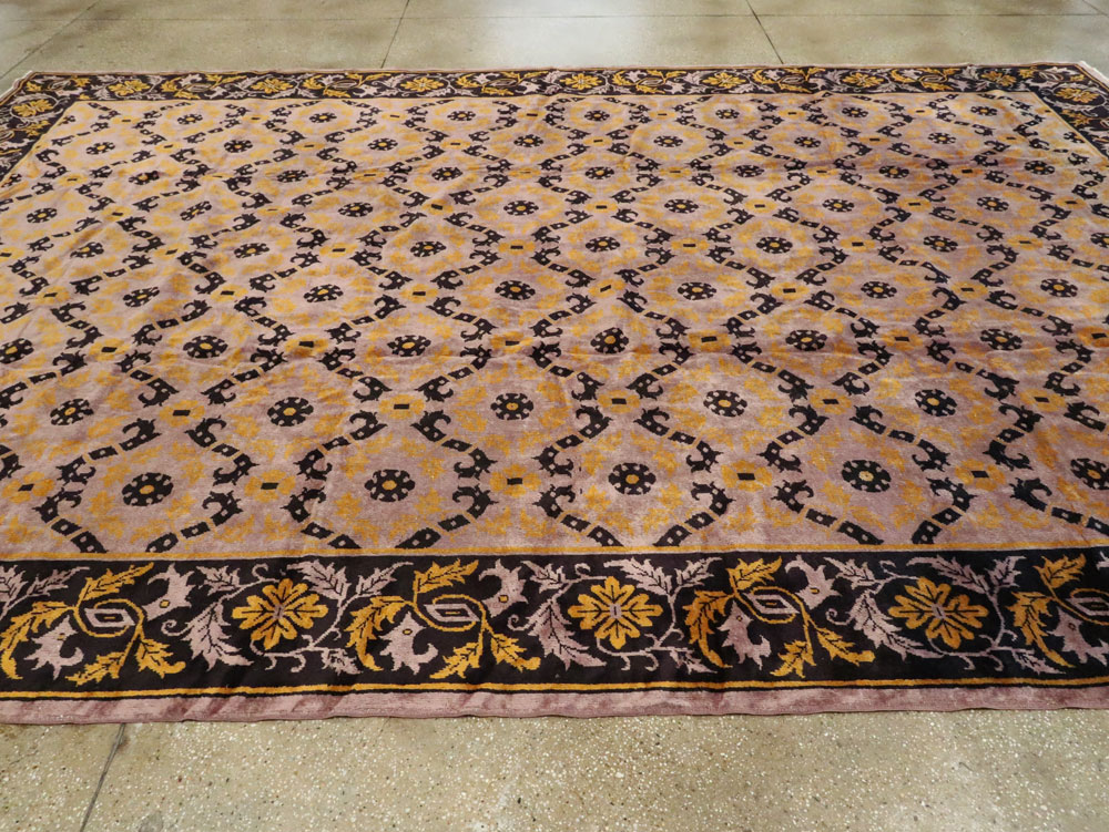 Vintage Chinese Art Deco Carpet, No.25716 - Staging