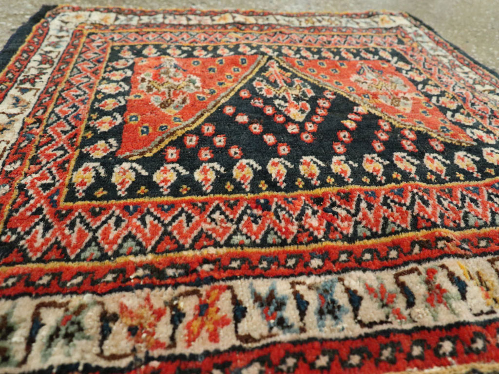 Vintage Persian Qashqai Rug, No.25722 - Staging