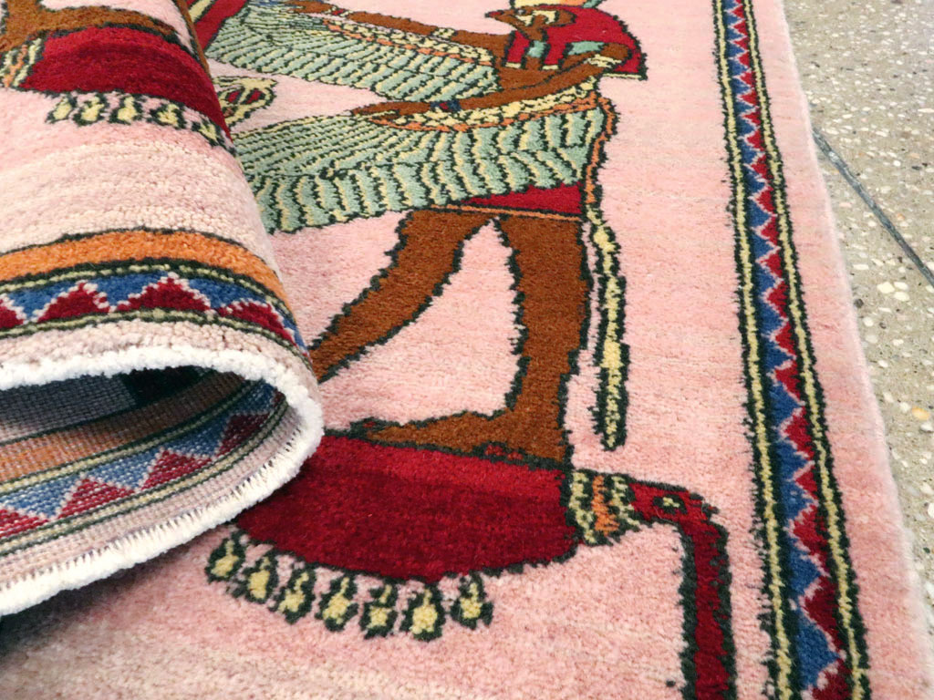 Vintage Goddess Isis Egyptian Pictorial Rug, No.25727 - Staging