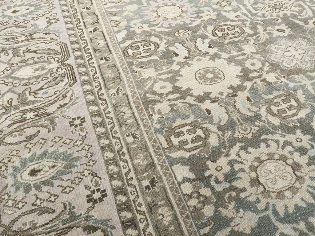 Vintage Persian Malayer Room Size Carpet, No.25731 - Staging