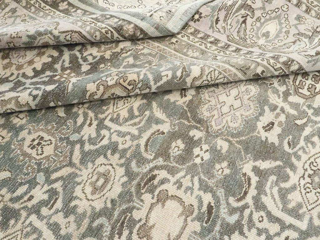 Vintage Persian Malayer Room Size Carpet, No.25731 - Staging