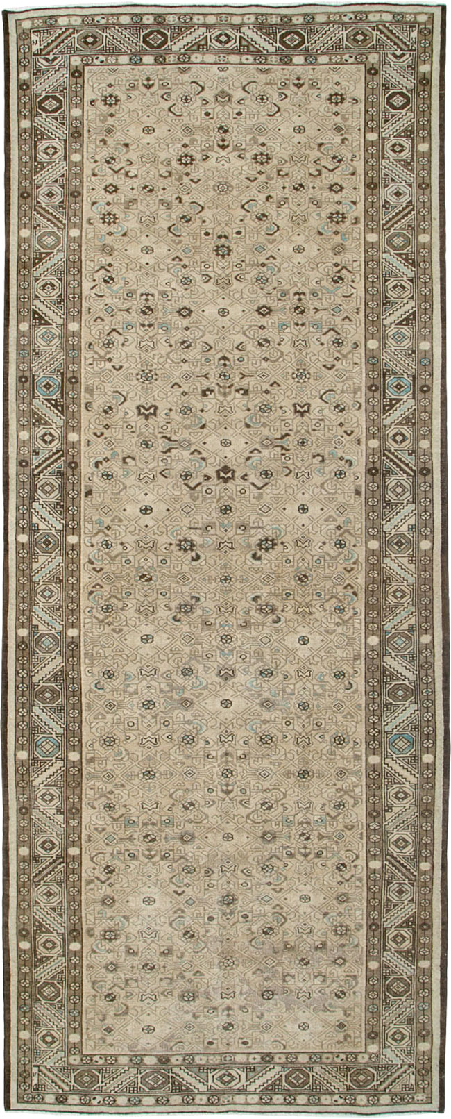 Vintage Persian Malayer Wide Gallery Runner, No.25739 - Staging