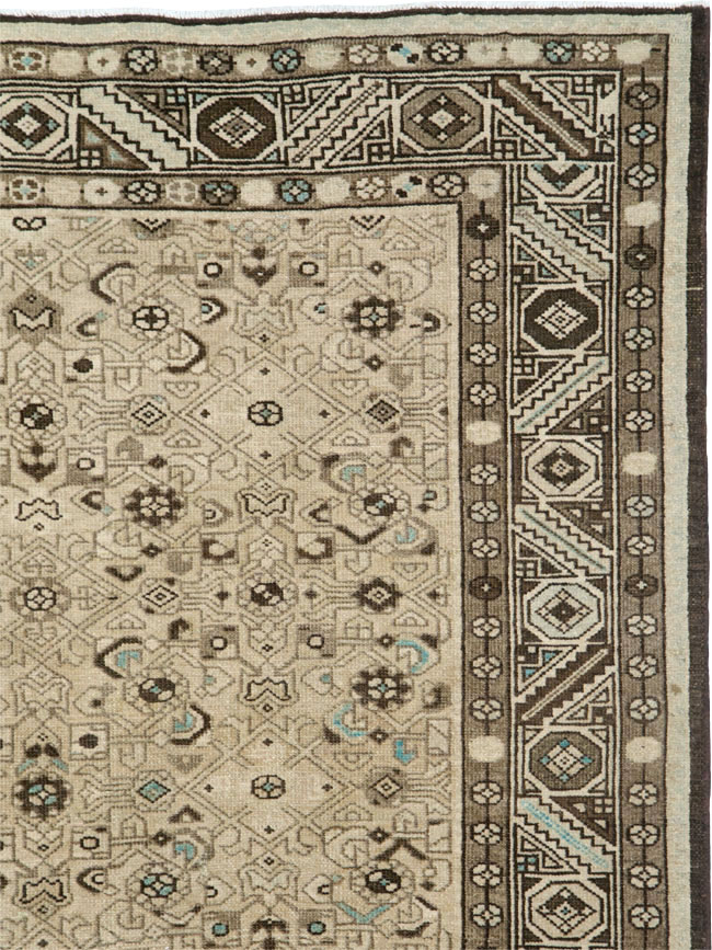 Vintage Persian Malayer Wide Gallery Runner, No.25739 - Staging