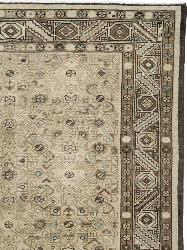 Vintage Persian Malayer Wide Gallery Runner, No.25739 - Staging