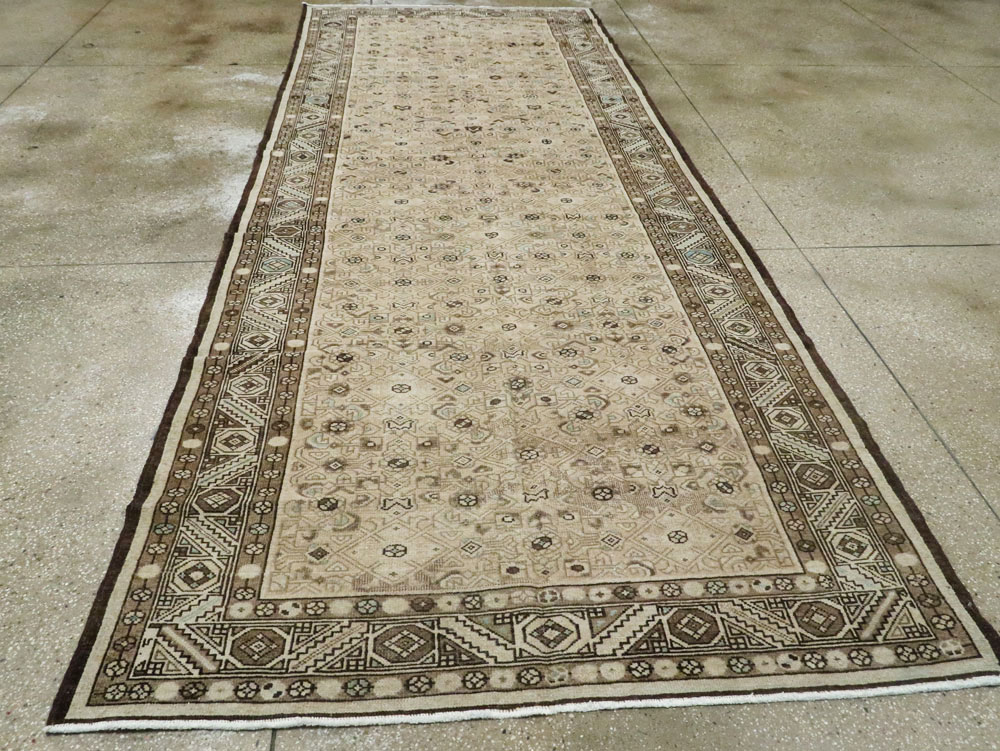 Vintage Persian Malayer Wide Gallery Runner, No.25739 - Staging