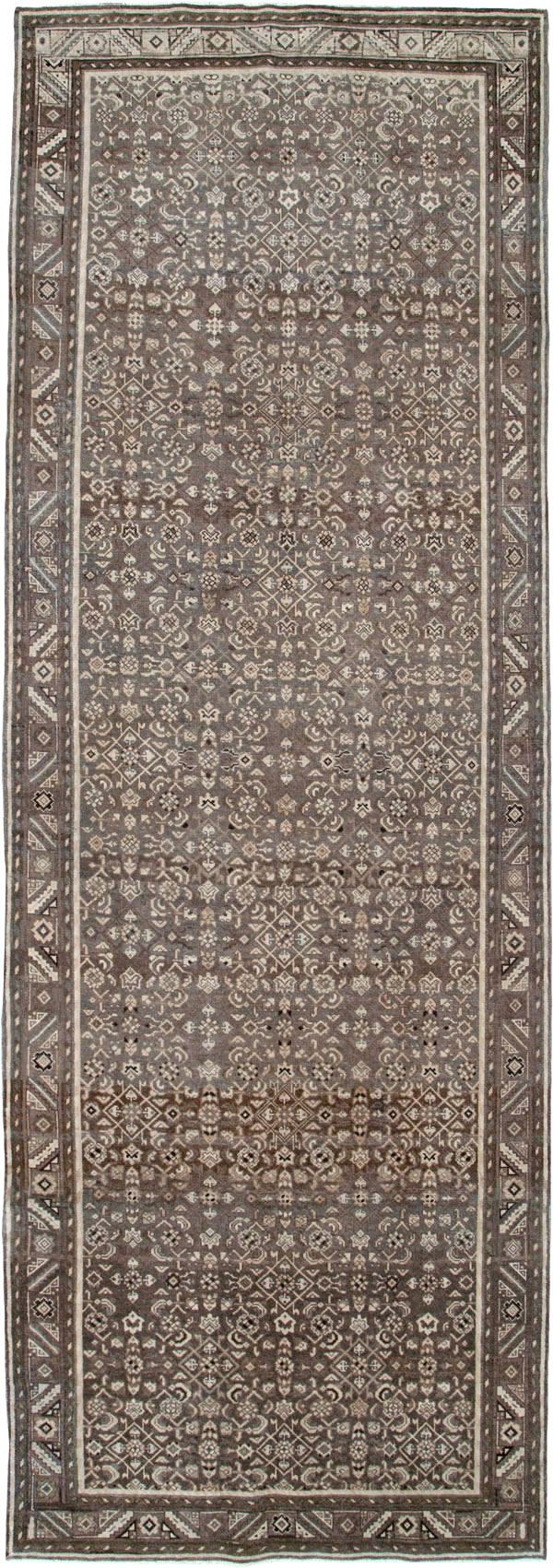 Vintage Persian Malayer Wide Gallery Runner, No.25752 - Staging
