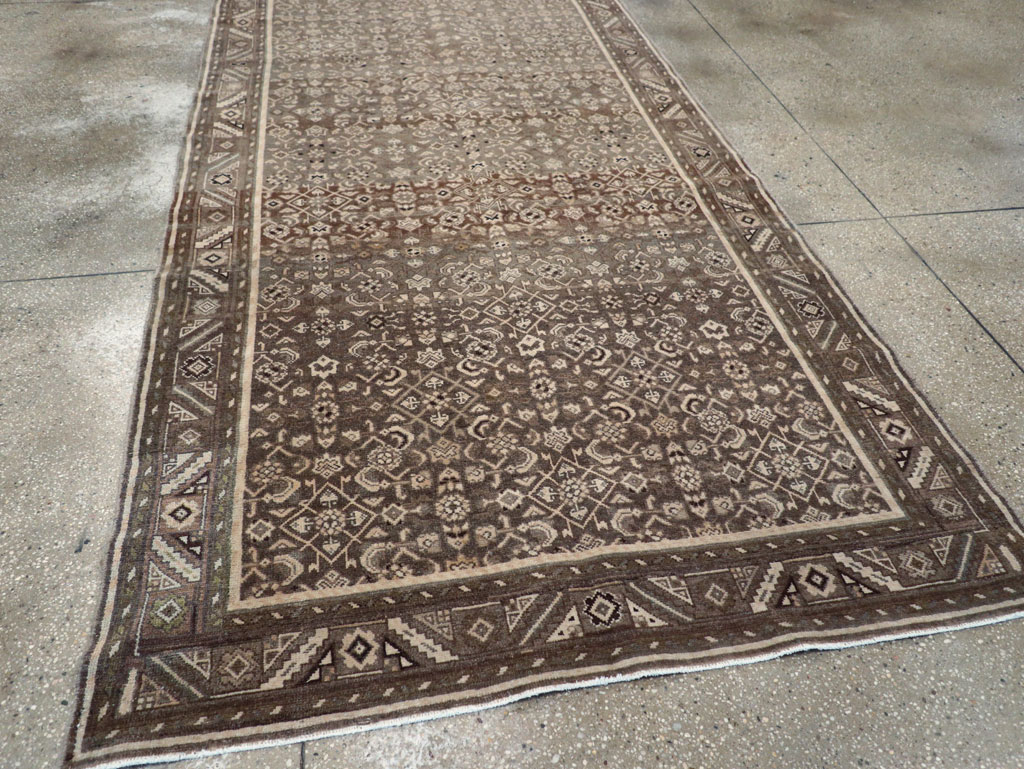 Vintage Persian Malayer Wide Gallery Runner, No.25752 - Staging