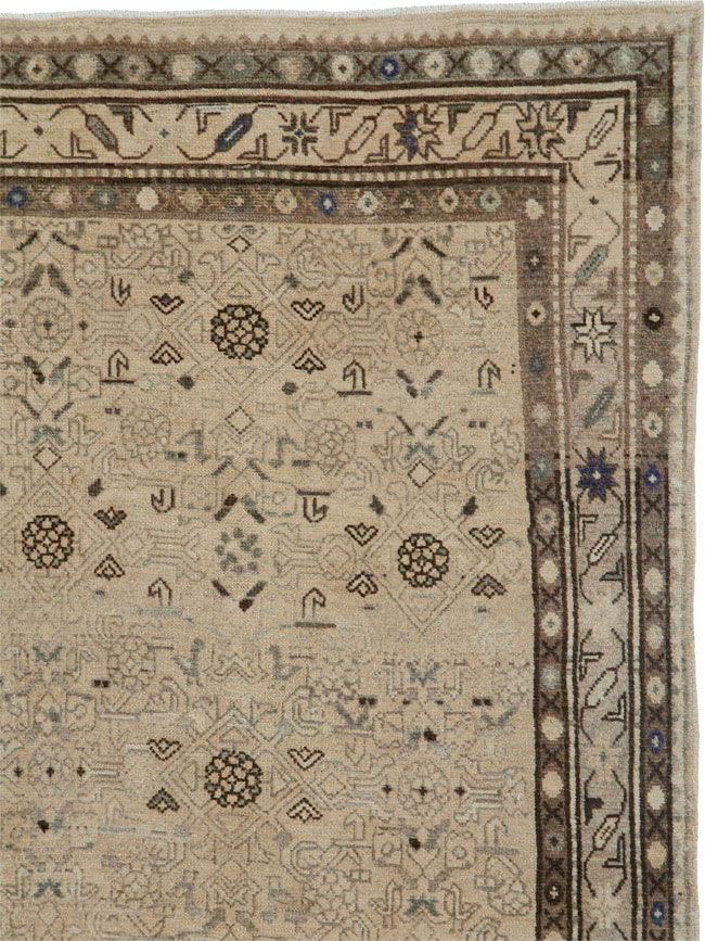 Vintage Persian Malayer Wide Gallery Runner, No.25759 - Staging
