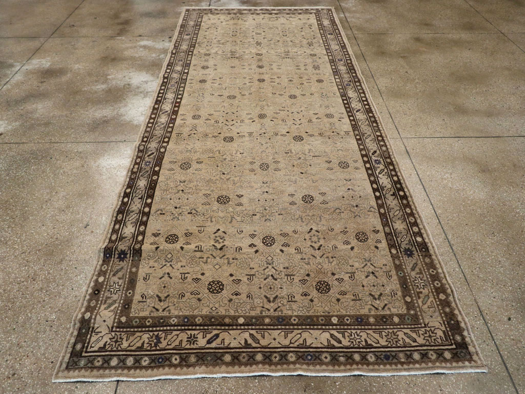 Vintage Persian Malayer Wide Gallery Runner, No.25759 - Staging