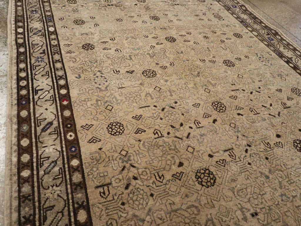 Vintage Persian Malayer Wide Gallery Runner, No.25759 - Staging