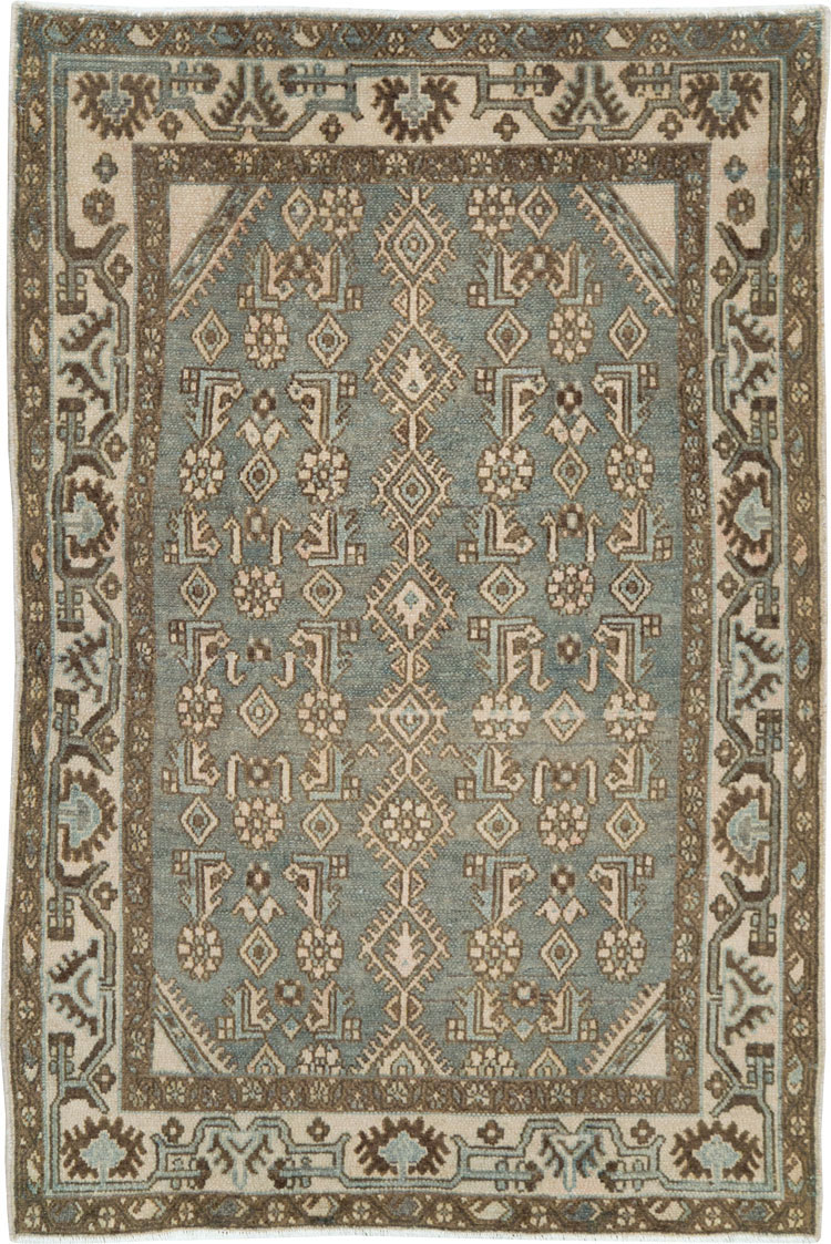 Vintage Persian Malayer Throw Rug, No.25762 - Staging
