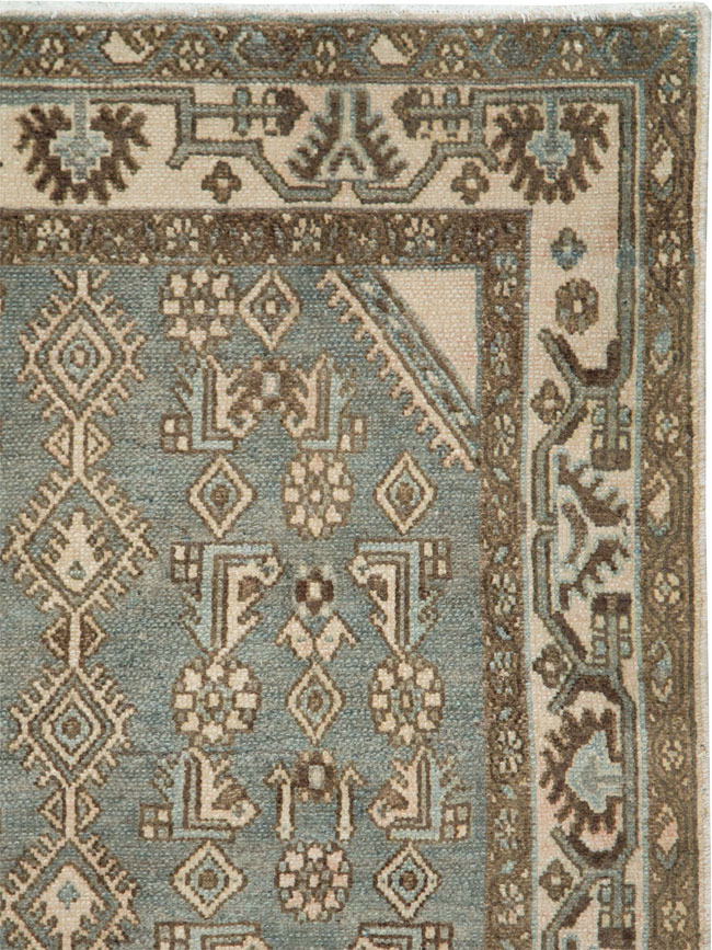 Vintage Persian Malayer Throw Rug, No.25762 - Staging