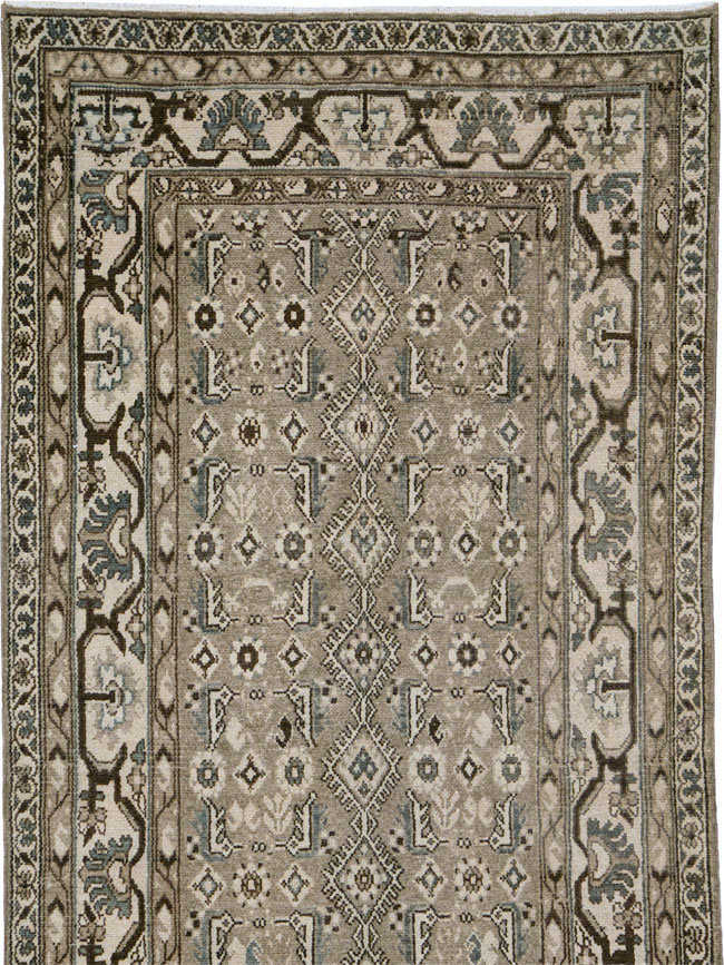 Vintage Persian Malayer Wide Gallery Runner, No.25764 - Staging