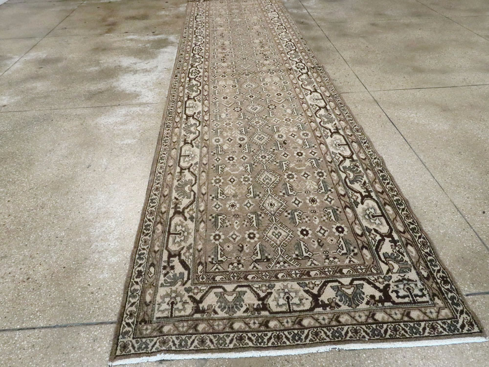 Vintage Persian Malayer Wide Gallery Runner, No.25764 - Staging