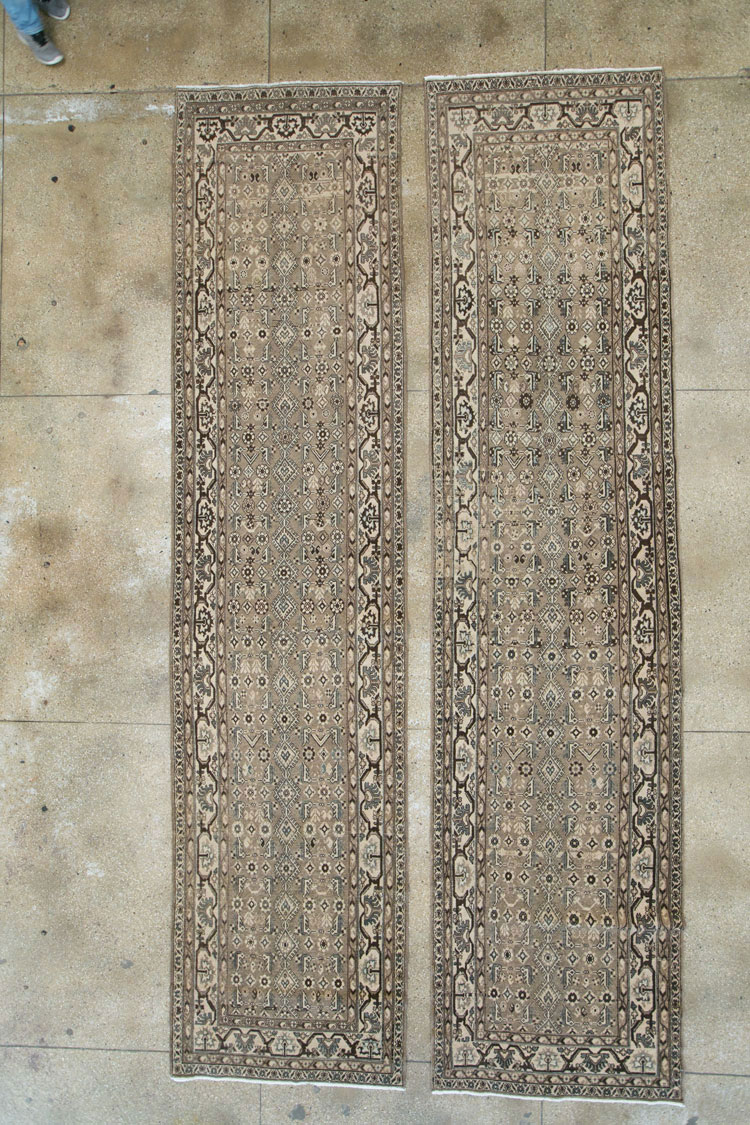 Vintage Persian Malayer Wide Gallery Runner, No.25764 - Staging