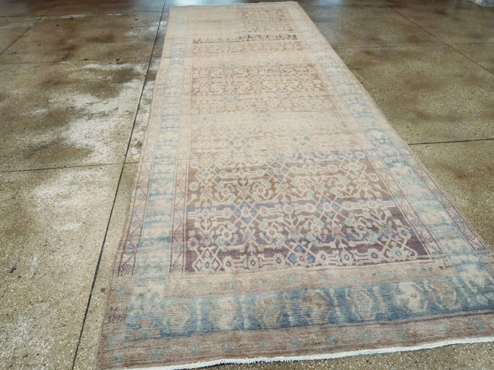 Vintage Persian Malayer Wide Gallery Runner, No.25767 - Staging