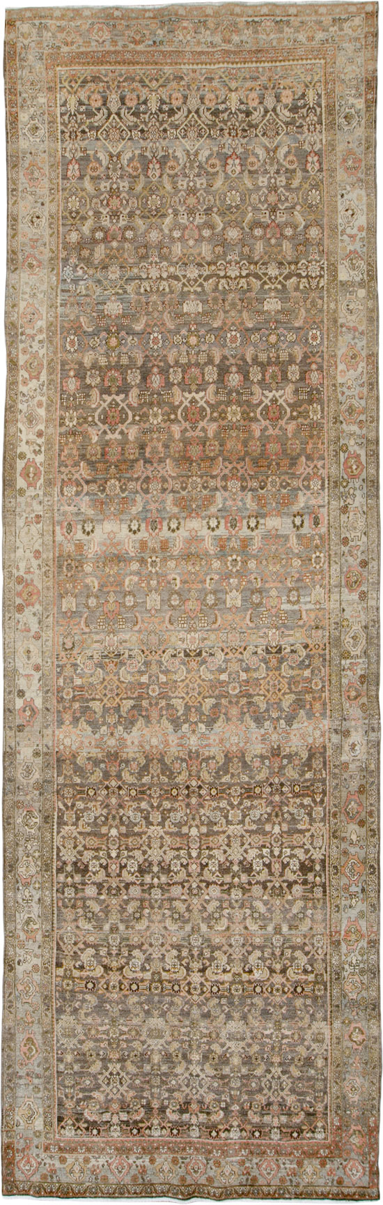 Vintage Persian Malayer Wide Gallery Runner, No.25776 - Staging