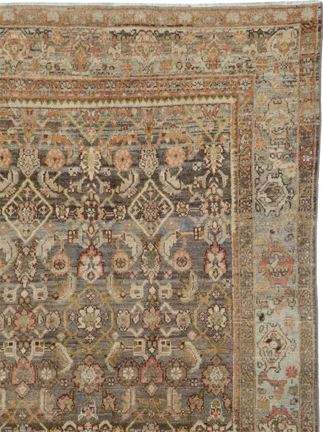 Vintage Persian Malayer Wide Gallery Runner, No.25776 - Staging