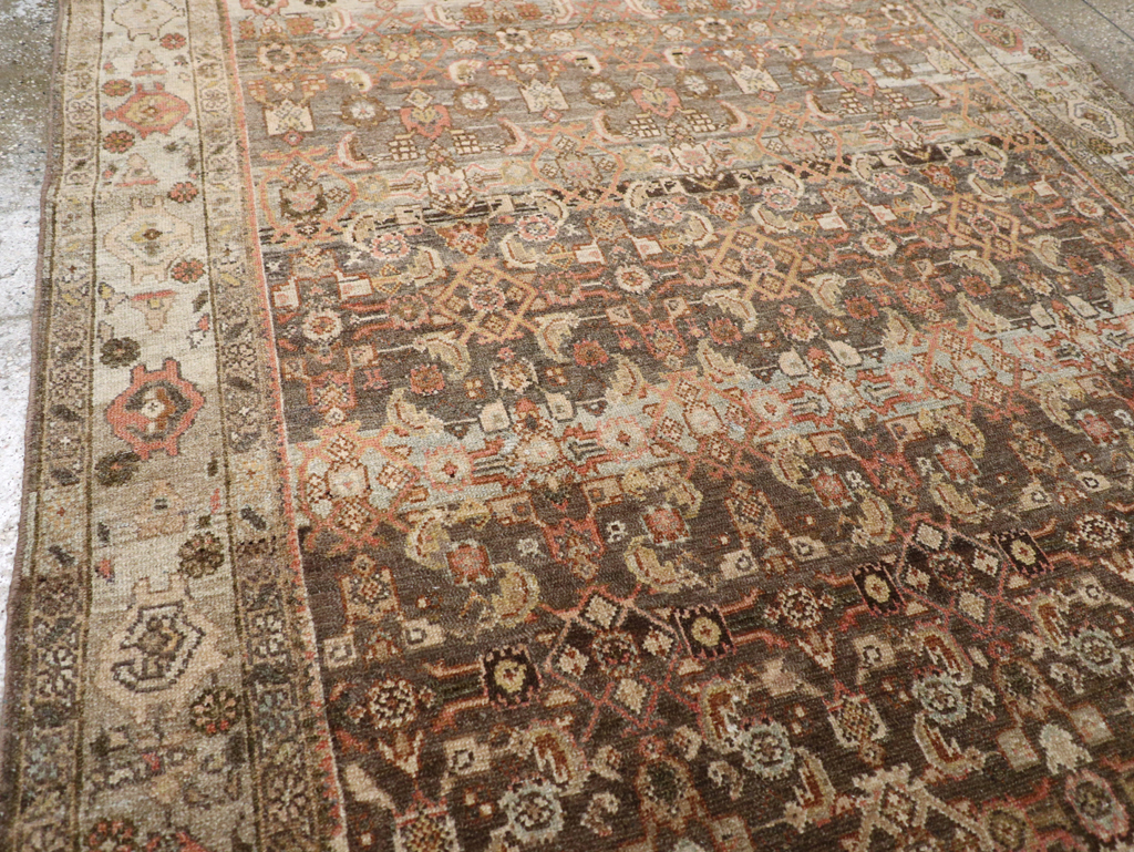 Vintage Persian Malayer Wide Gallery Runner, No.25776 - Staging