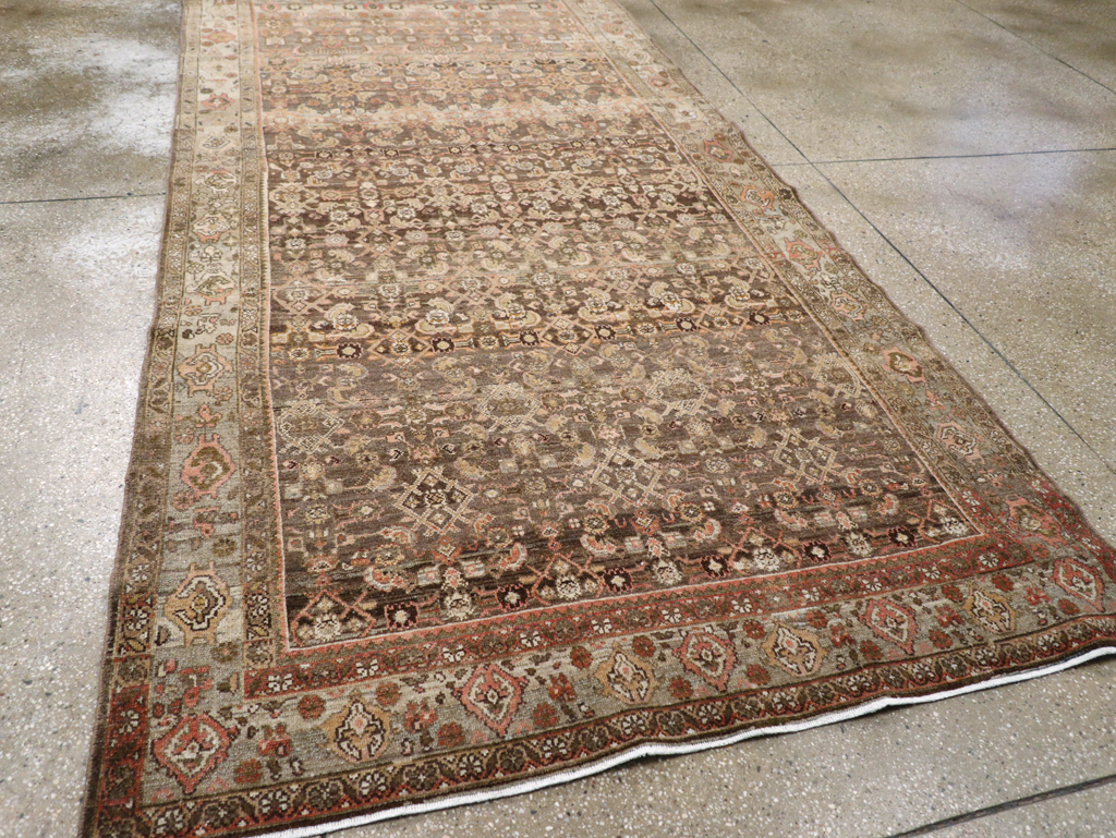 Vintage Persian Malayer Wide Gallery Runner, No.25776 - Staging