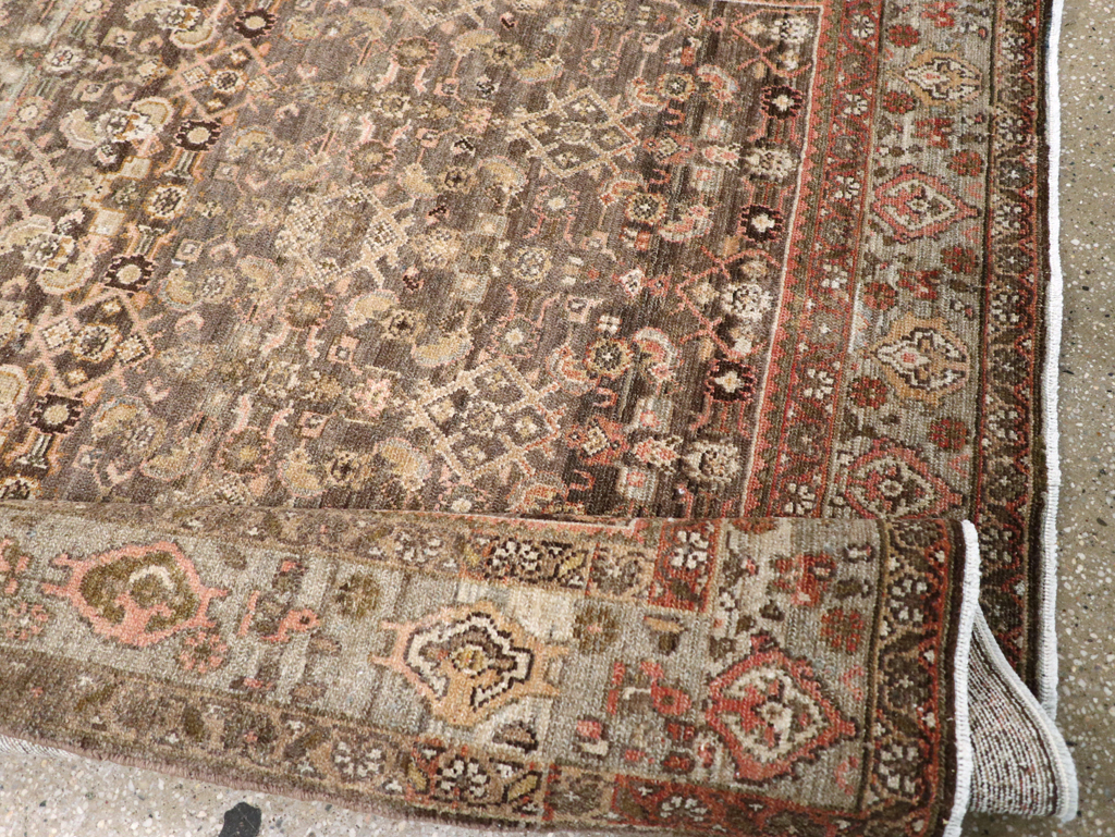 Vintage Persian Malayer Wide Gallery Runner, No.25776 - Staging