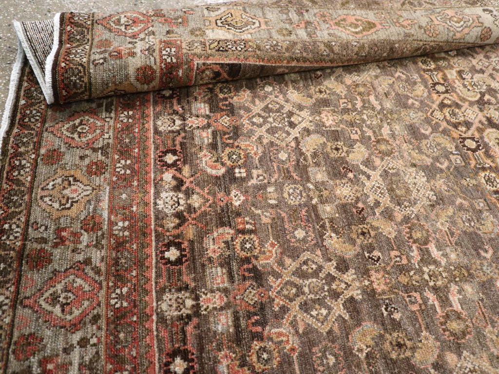 Vintage Persian Malayer Wide Gallery Runner, No.25776 - Staging