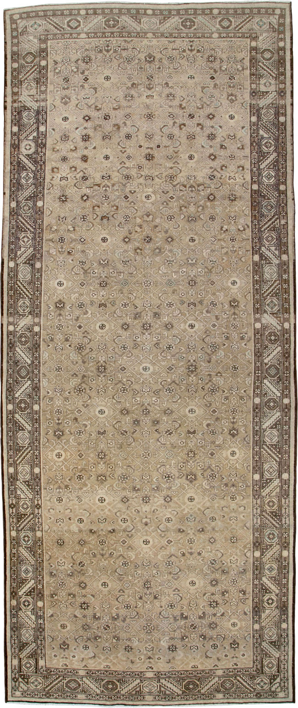 Vintage Persian Malayer Wide Gallery Runner, No.25783 - Staging