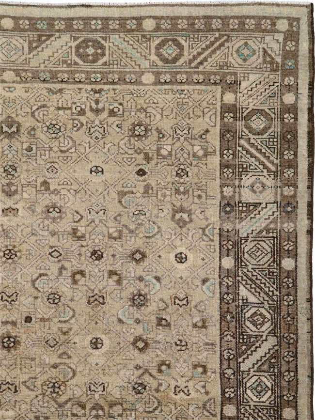 Vintage Persian Malayer Wide Gallery Runner, No.25783 - Staging