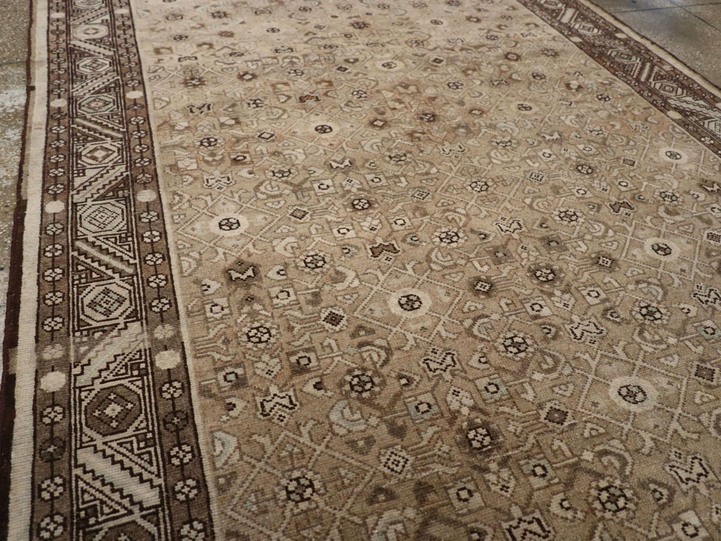 Vintage Persian Malayer Wide Gallery Runner, No.25783 - Staging