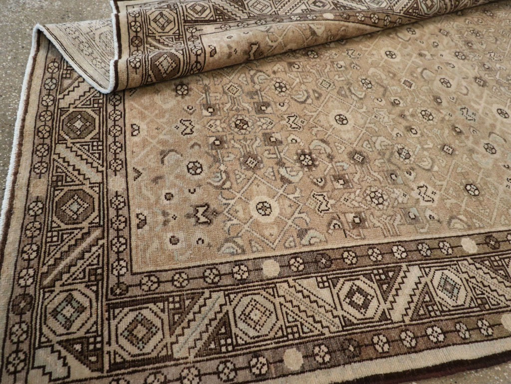 Vintage Persian Malayer Wide Gallery Runner, No.25783 - Staging