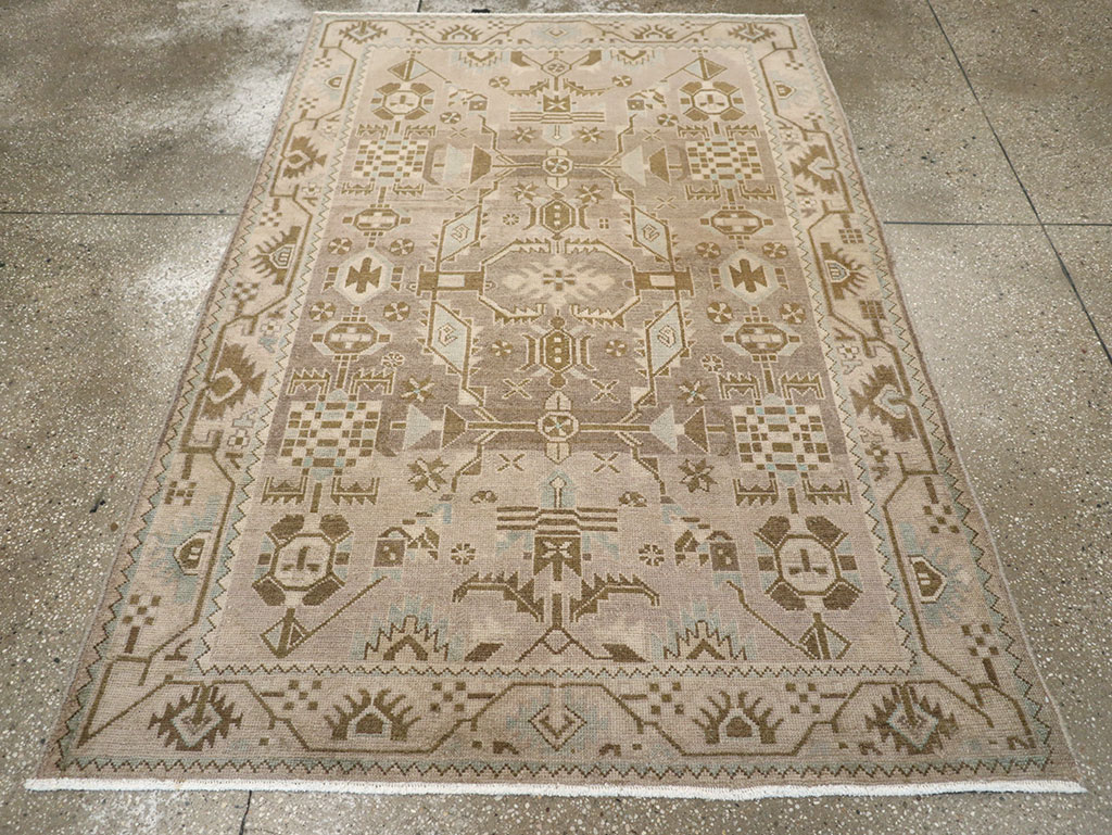 Vintage Persian Malayer Rug, No.25790 - Staging