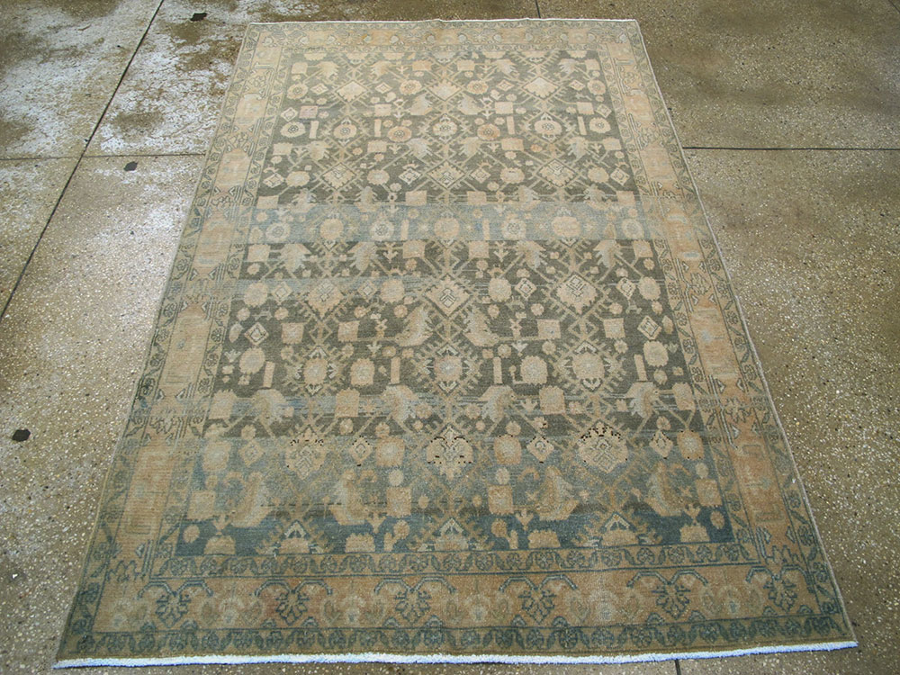 Vintage Persian Malayer Rug, No.25798 - Staging