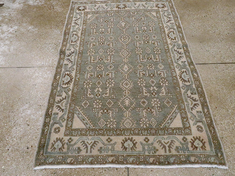 Vintage Persian Malayer Rug, No.25800 - Staging