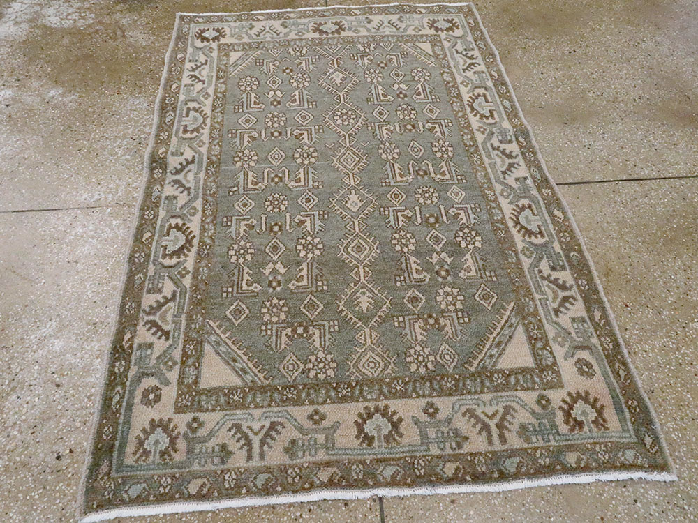 Vintage Persian Malayer Rug, No.25800 - Staging