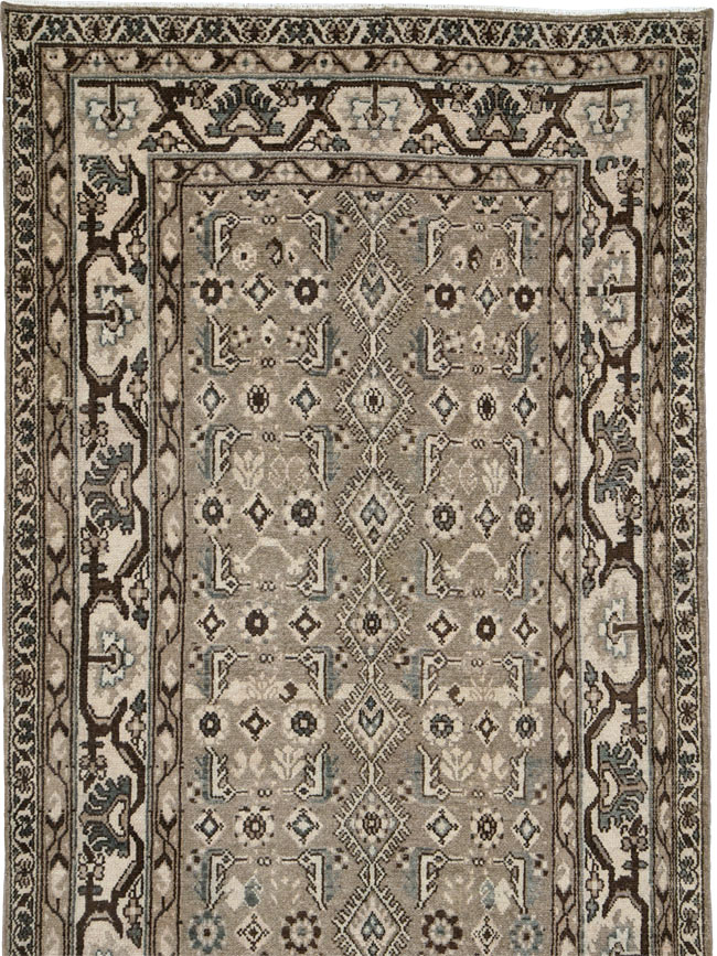 Vintage Persian Malayer Wide Gallery Runner, No.25803 - Staging