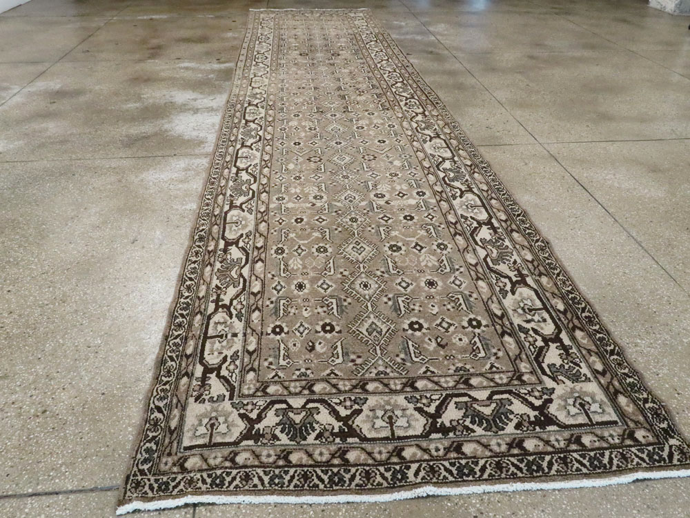 Vintage Persian Malayer Wide Gallery Runner, No.25803 - Staging