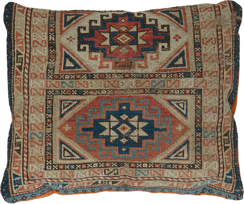 Antique Caucasian Kuba Pillow, No.25806 - Staging