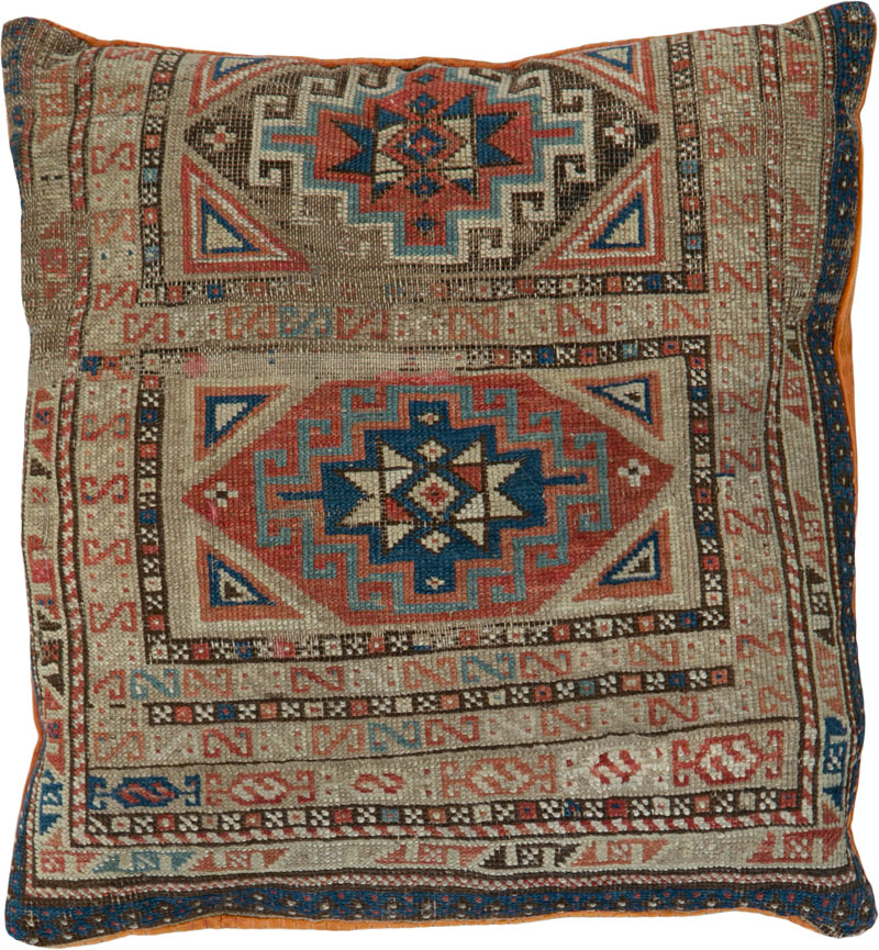Antique Caucasian Kuba Pillow, No.25807 - Staging