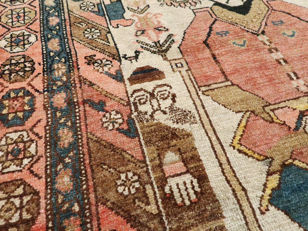 Antique Persian Pictorial Malayer Rug, No.25808 - Staging