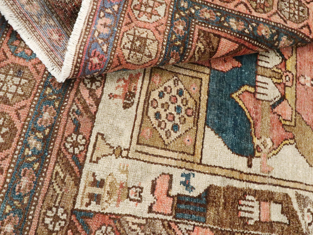 Antique Persian Pictorial Malayer Rug, No.25808 - Staging