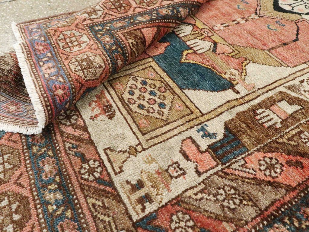 Antique Persian Pictorial Malayer Rug, No.25808 - Staging