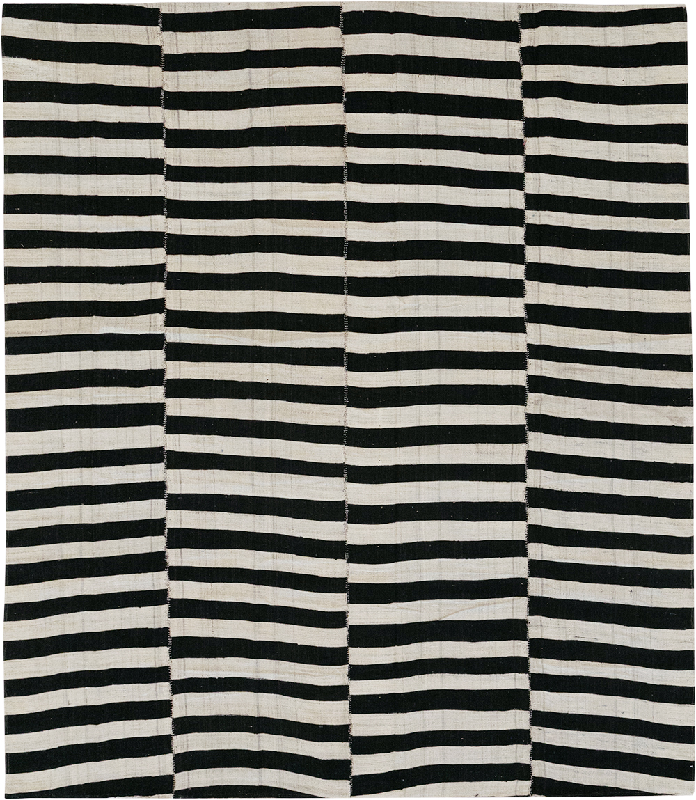 Vintage Persian Flatweave Kilim Accent Carpet, No.25840 - Staging