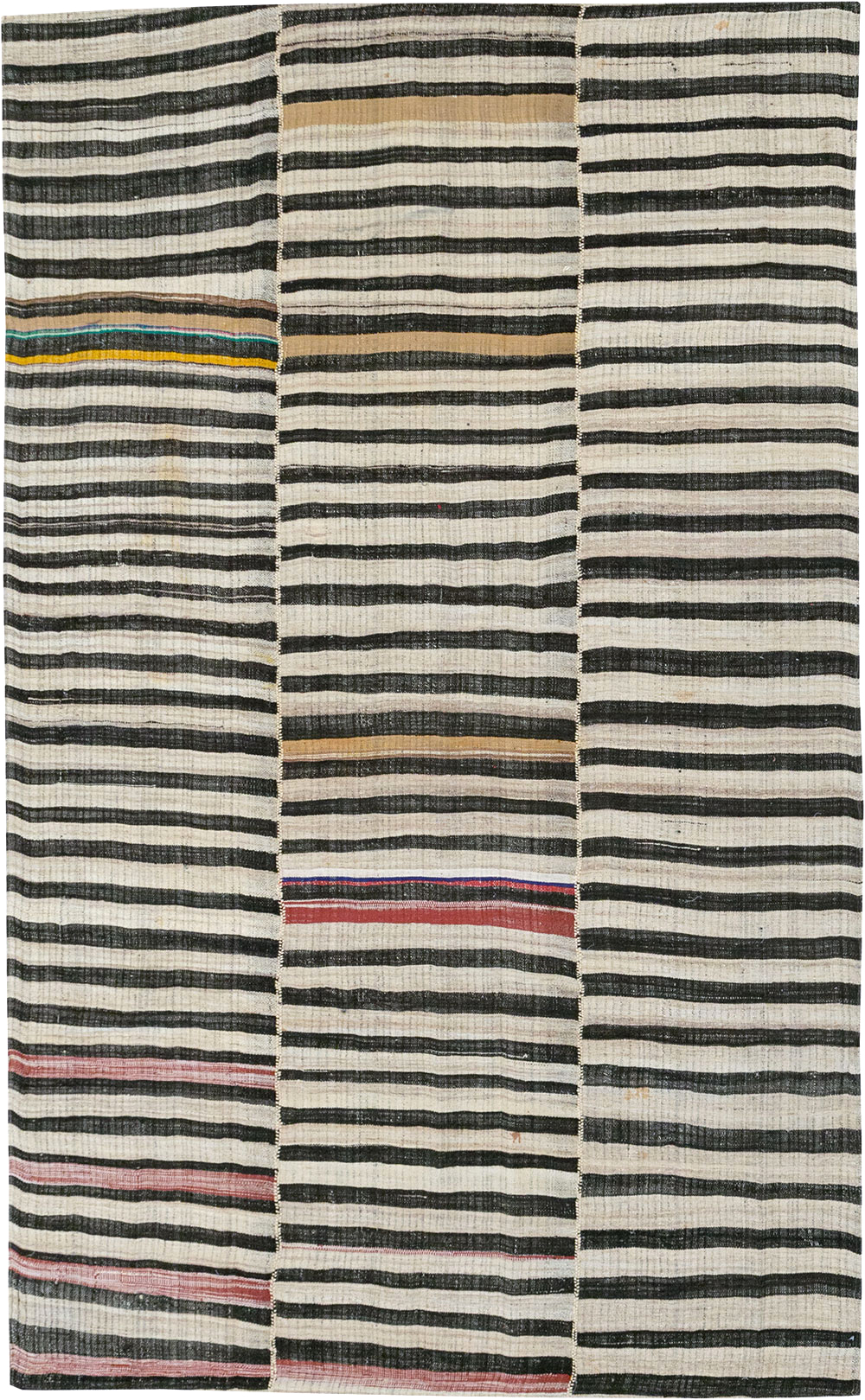 Vintage Persian Flatweave Kilim Accent Rug, No.25843 - Staging