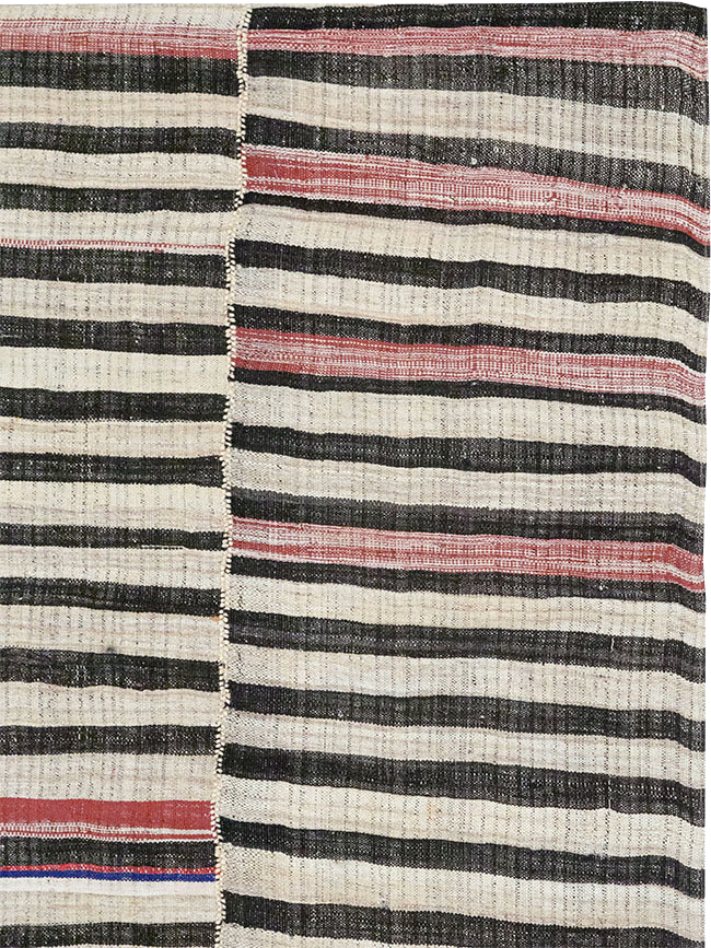 Vintage Persian Flatweave Kilim Accent Rug, No.25843 - Staging