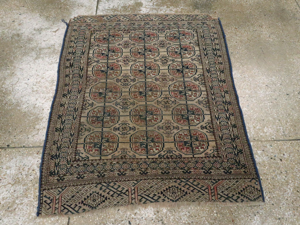 Antique Central Asian Tekke Rug, No.25852 - Staging